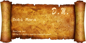 Dobi Mara névjegykártya